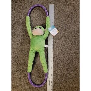 ZippyPaws RopeTugz Monkey Durable‎ Dog Toy Squeaker Green
